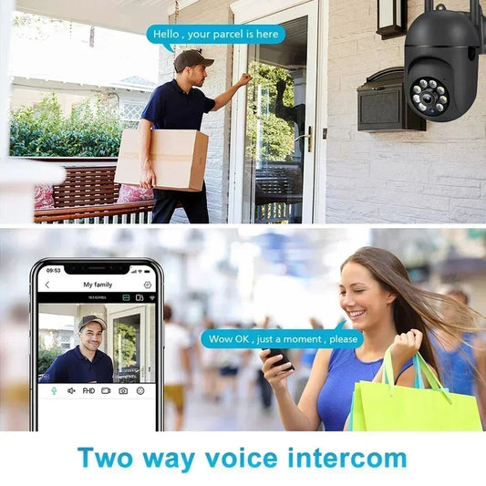Cámara IP PEGATISAN WiFi 5G PTZ Exterior con Audio Bidireccional y Seguimiento Automático 1080P HD
